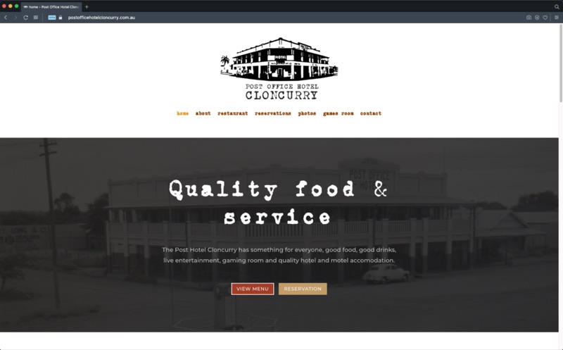 Cloncurry Post Hotel — website by Clever Dog Design