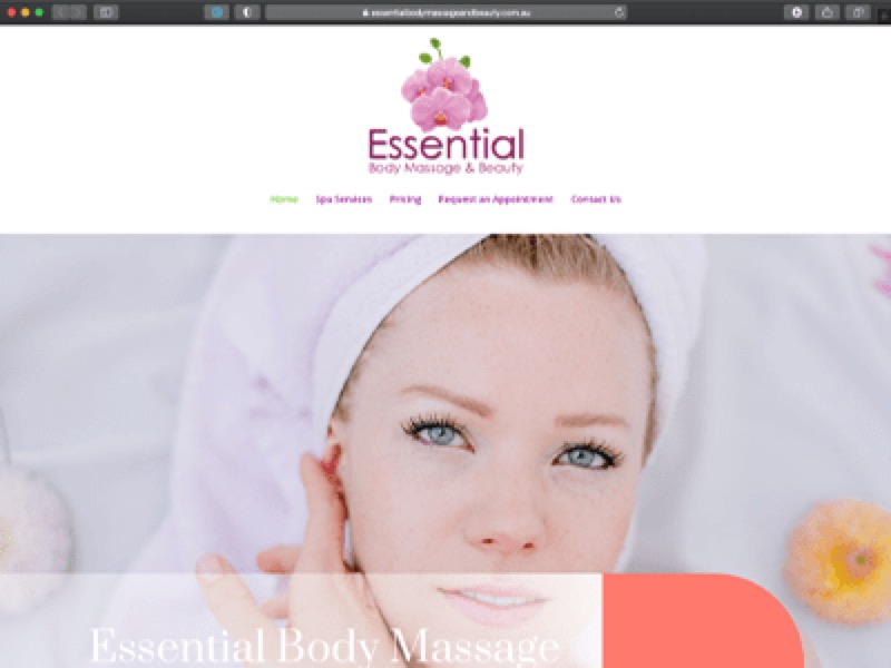 Essential Body Massage and Beauty — website by Clever Dog Design