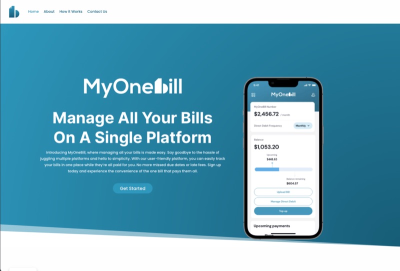 My One Bill Website — website by Clever Dog Design