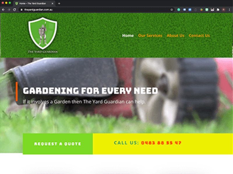 The Yard Guardian — website by Clever Dog Design